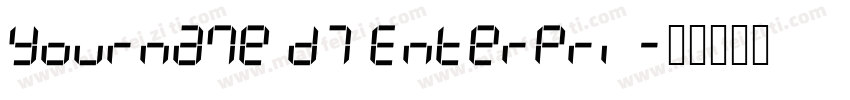 Yourname D7 Enterpri字体转换